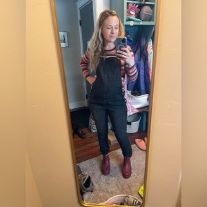 GAP navy blue corduroy maternity overalls